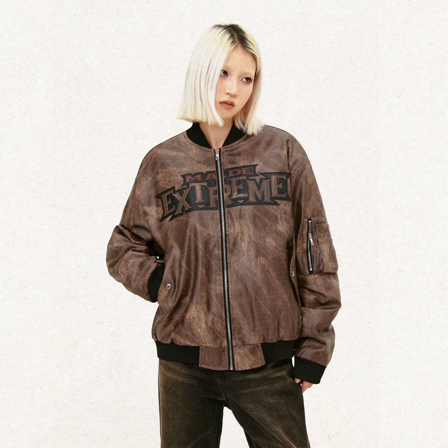 Loose Washed Embroidered Jacket