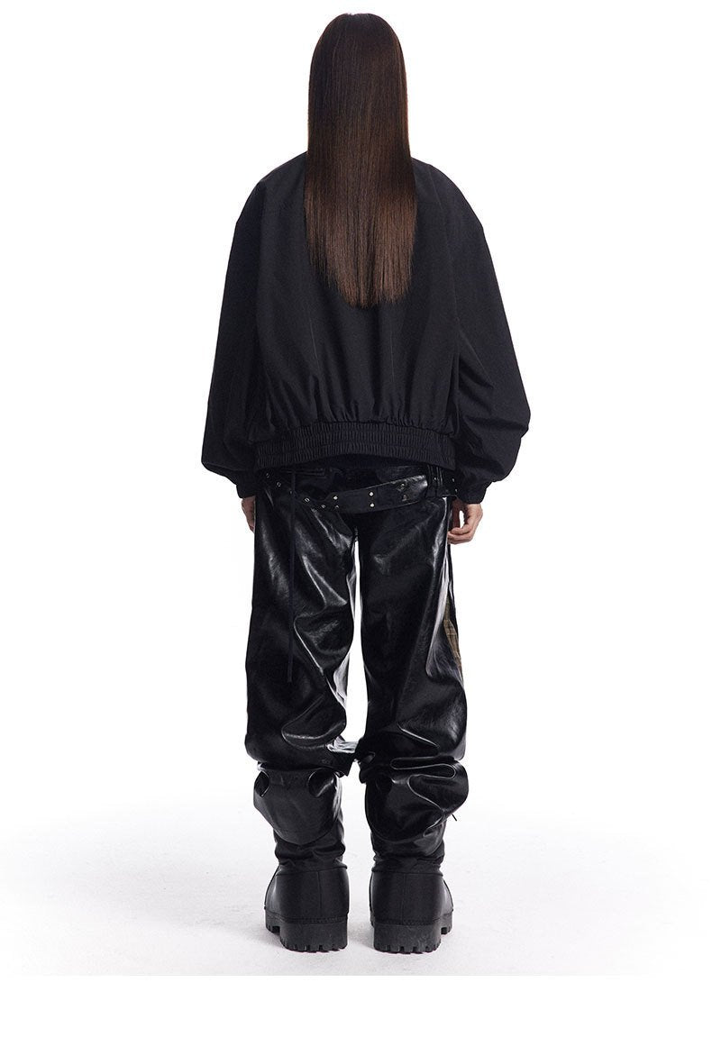 High-Collar Windbreaker Jacket