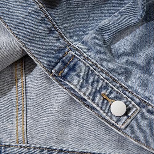 Retro Blue Washed Denim Jacket