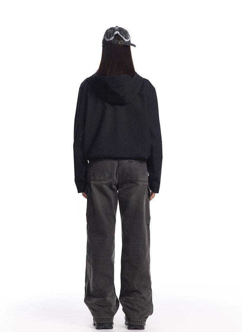 High-Collar Buttoned Jacket