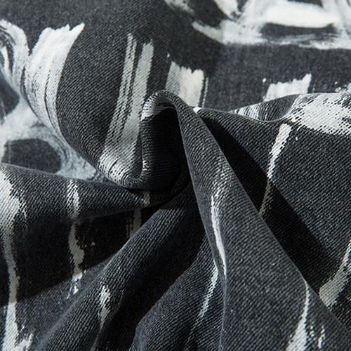 "Bullet" Letter print Washed Jacket