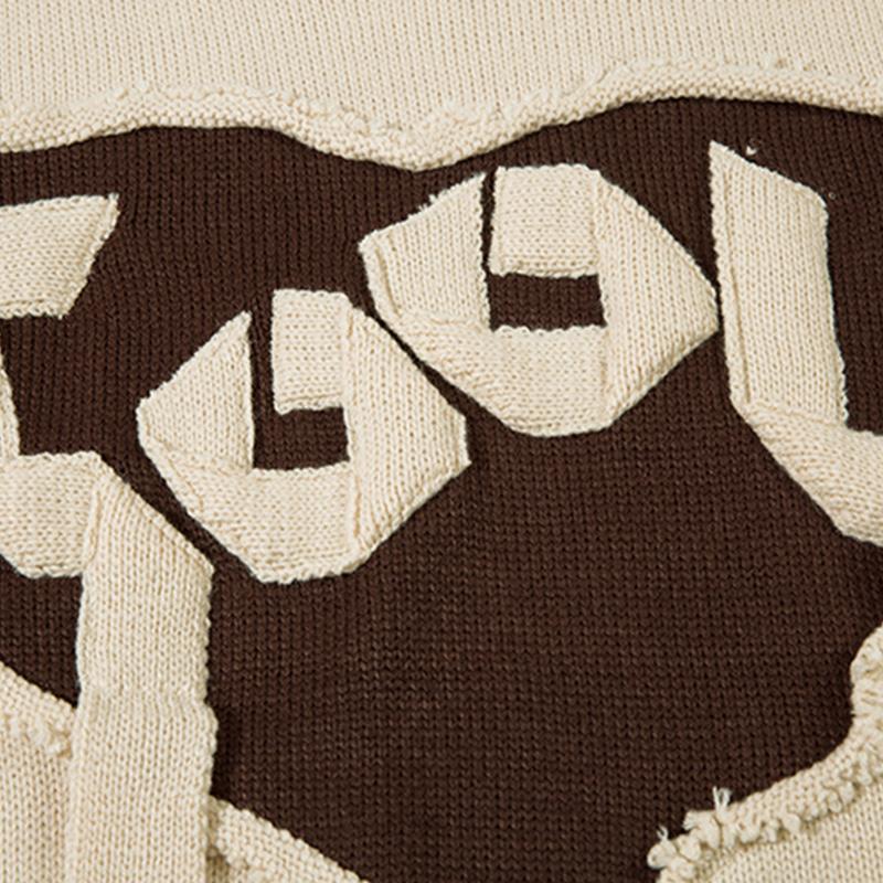 Heart Shaped Knitted Sweater