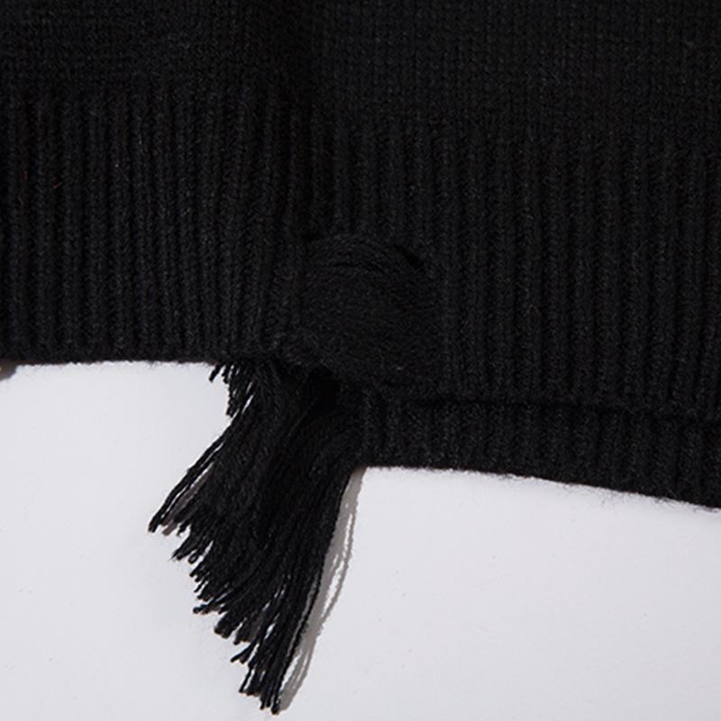 Loose Worm Ripped Sweater