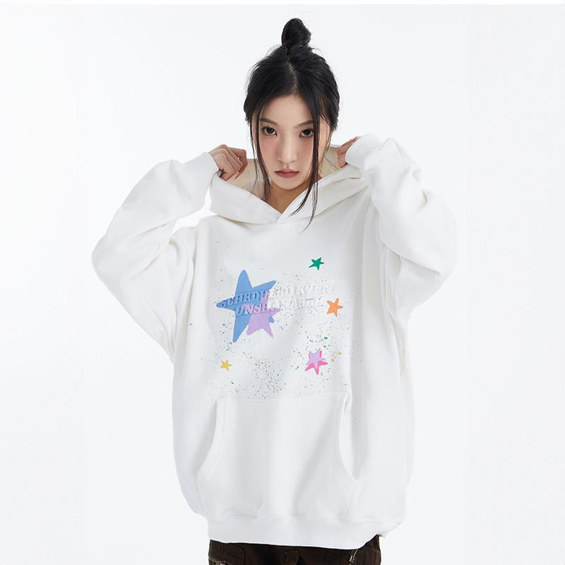 Vintage Star Graphic Oversized Hoodie