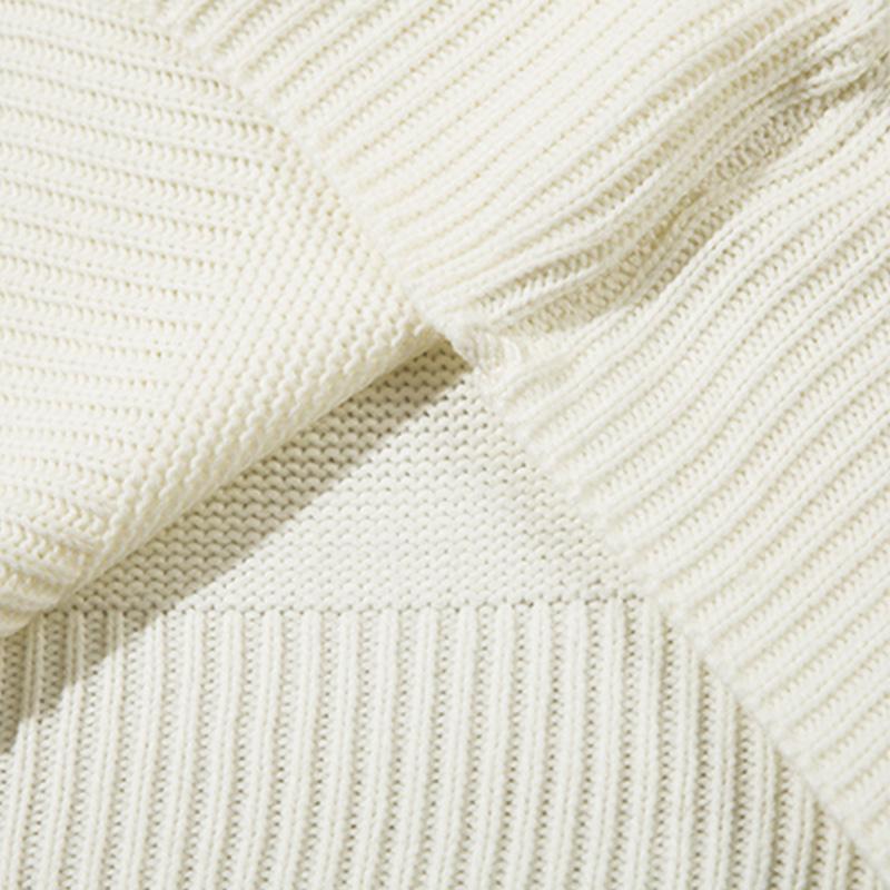 Oversized Spliced Zipper Sweater