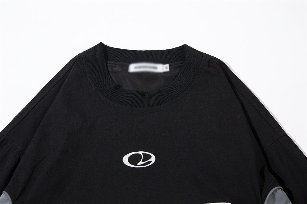 Futuristic Graphic Patchwork Sweatshirt