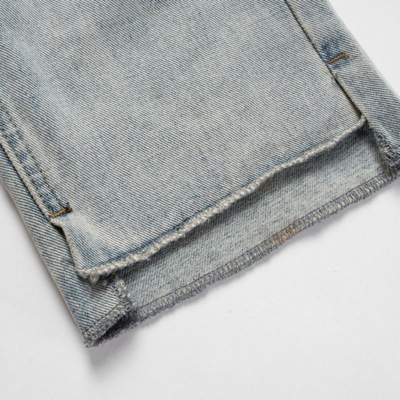 Blue Light-Wash Flared Jeans