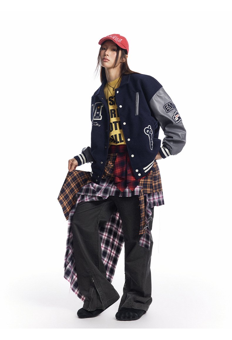 Patchwork Varsity Jacket