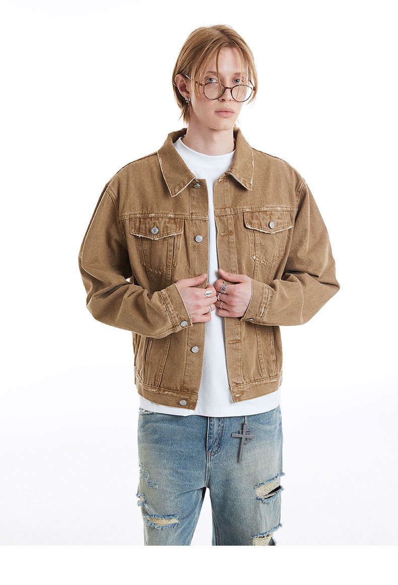 Y2K Spliced Denim Trucker Jacket