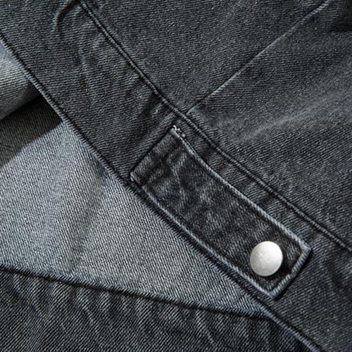 "Bullet" Letter print Washed Jacket