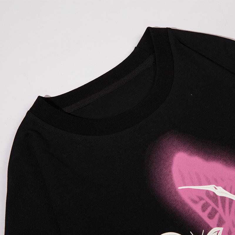 Butterfly and Spider Graphic Sweatshirt