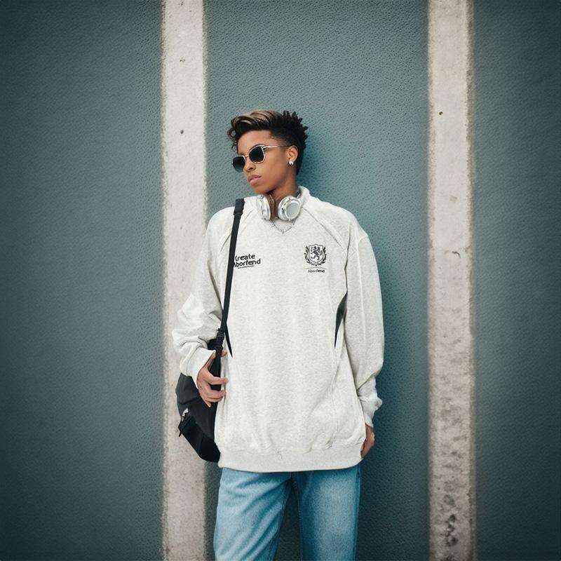 Oversized Color Block Patchwork Sweatshirt