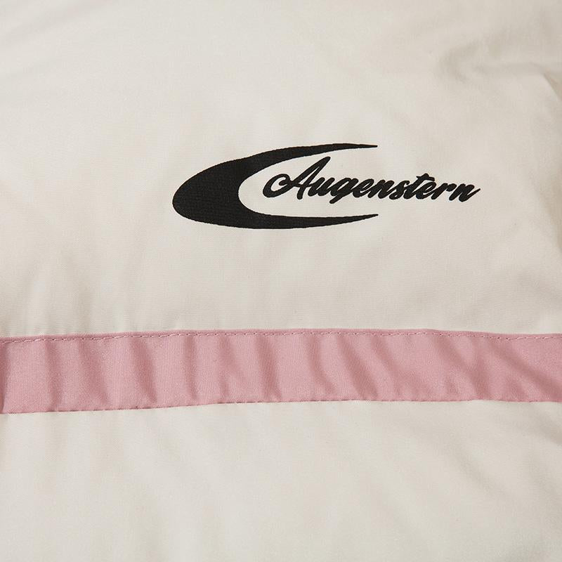 Color Block Stand Collar Puffer Jacket