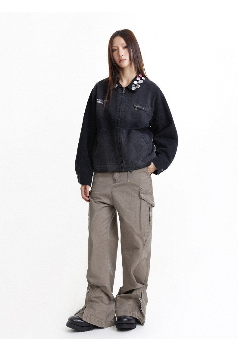 Y2K Urban Shadow Denim Jacket