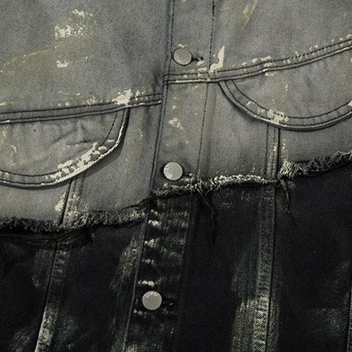 Splicing Color Mud Dyed Jacket