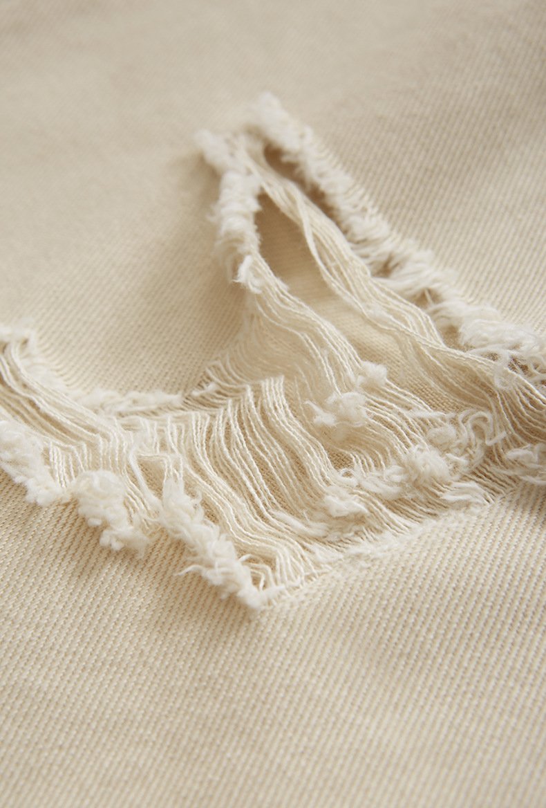 Loose Retro Gravel Ripped Jeans