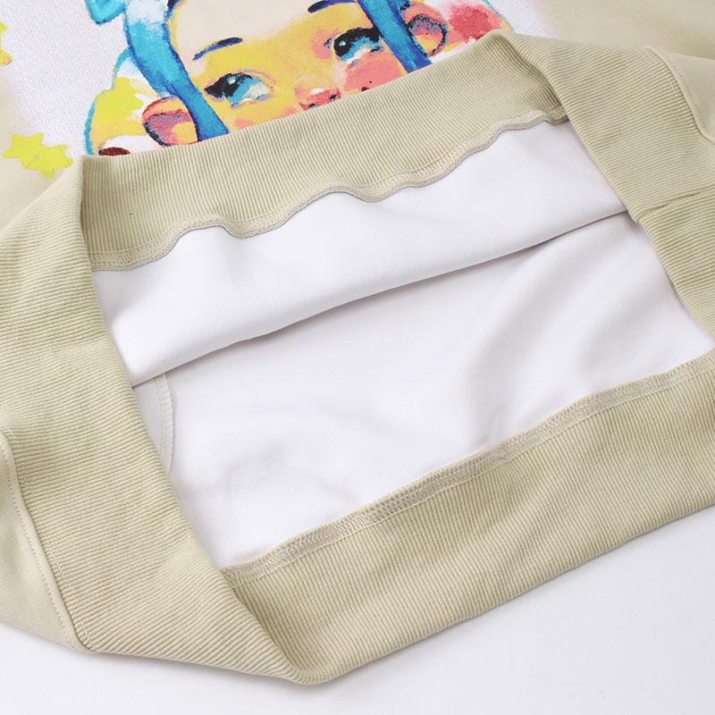 Cartoon Girl Star Graphic Hoodie