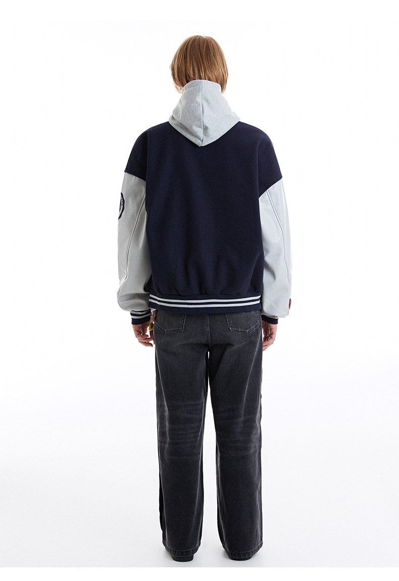 Y2K V-neck Varsity Jacket